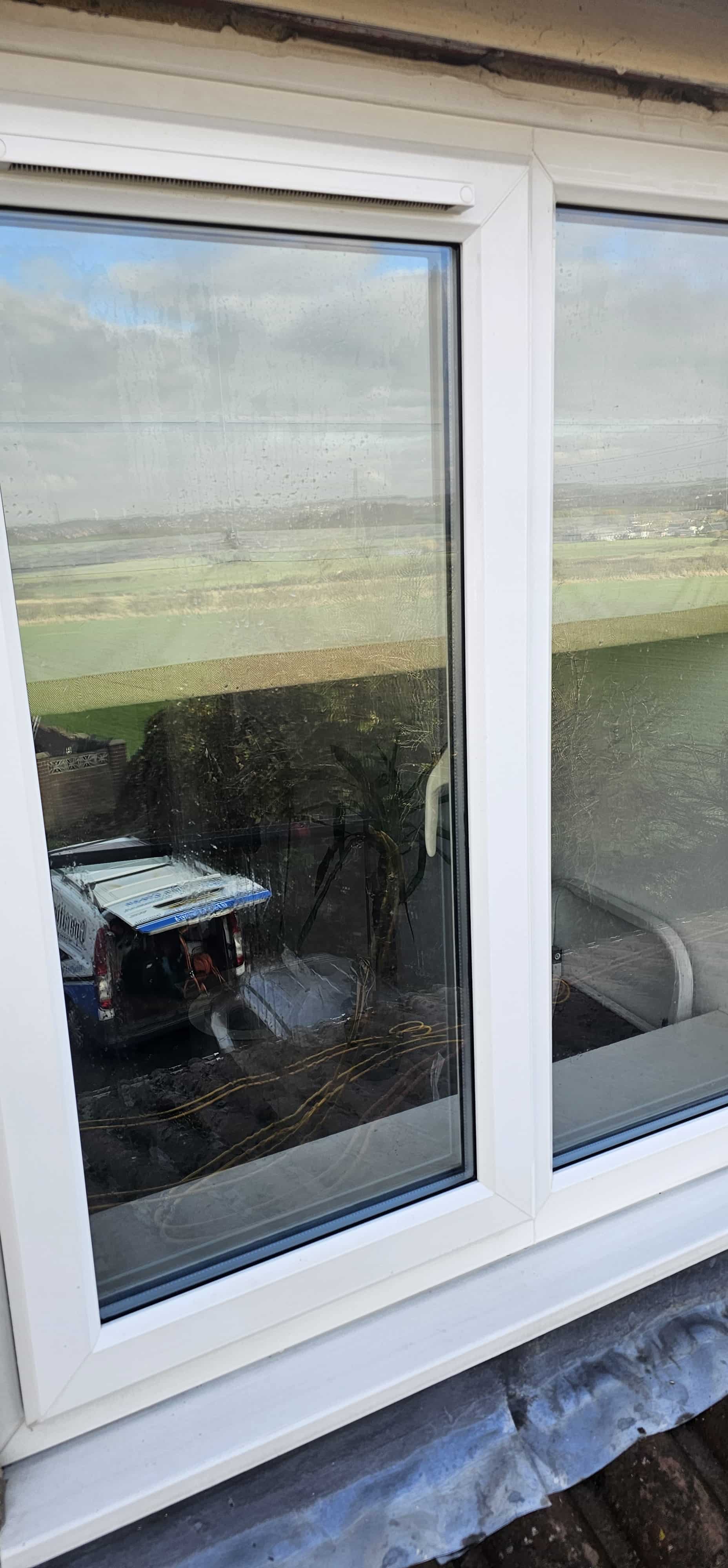 Pure water window cleaning using water-fed pole system in Stockton-on-Tees