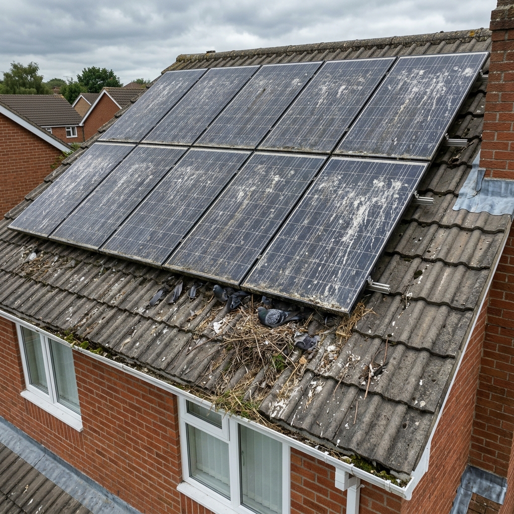 Solar Panel Bird Proofing