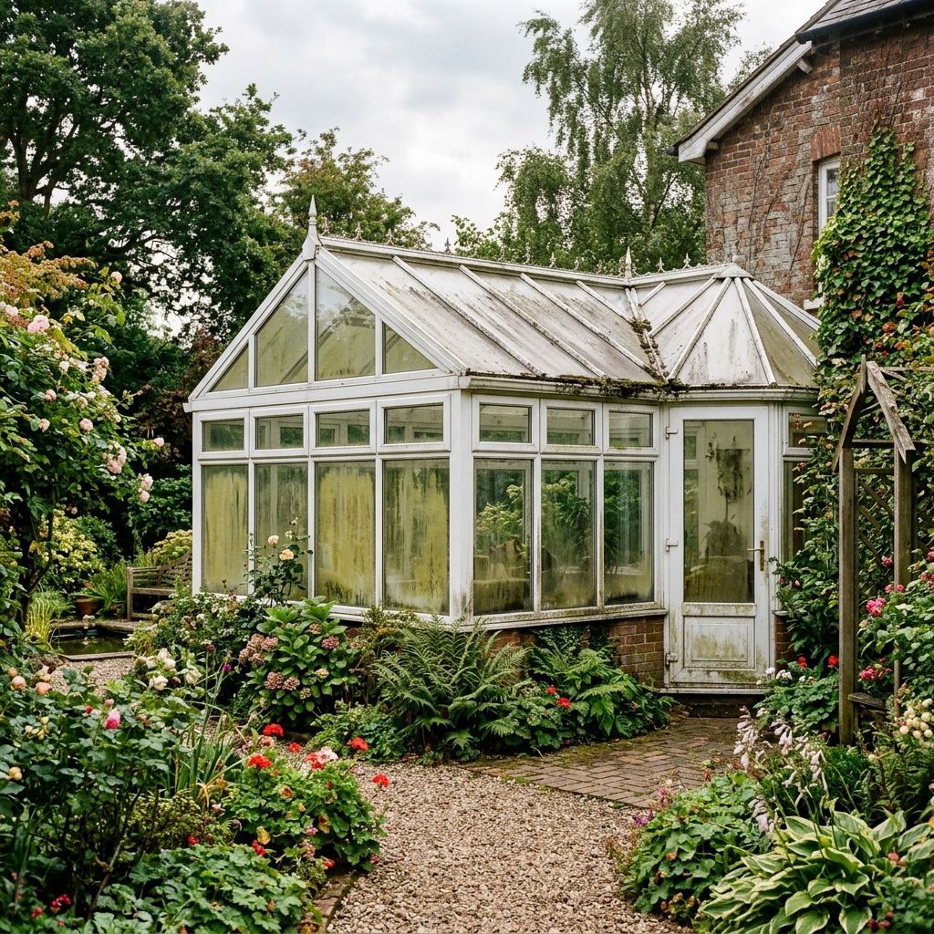 Clean conservatory roof view
