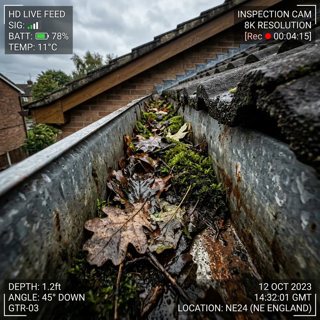 HD gutter inspection camera survey in Billingham