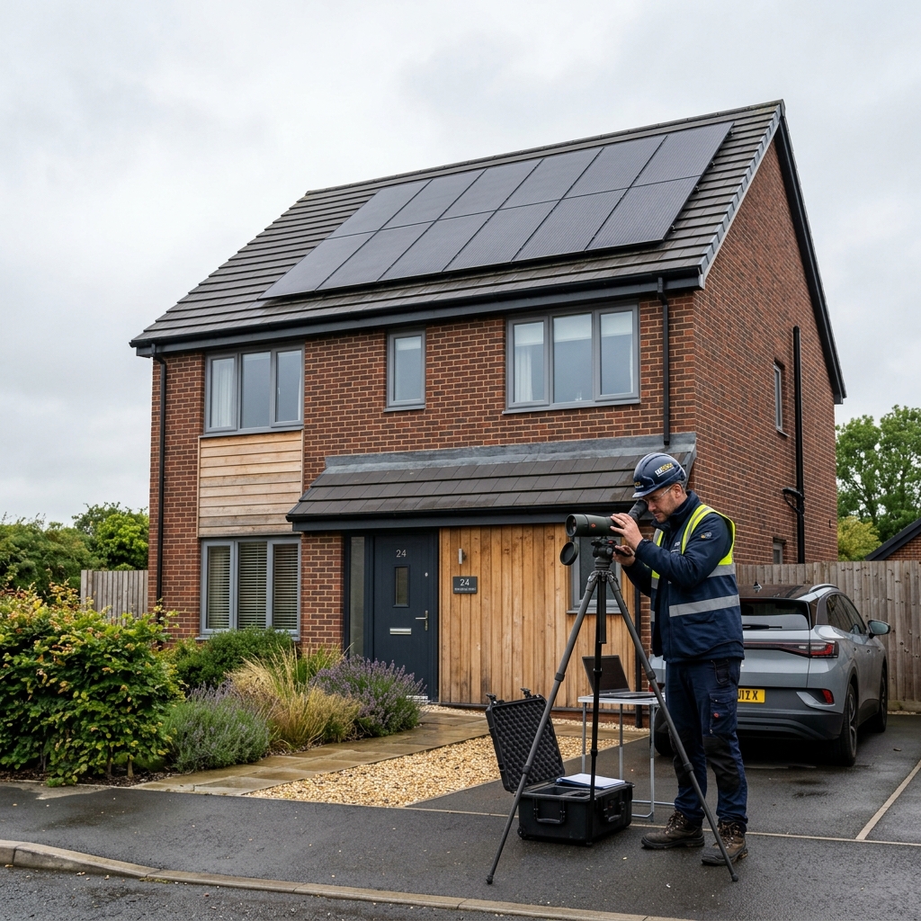 Ground level thermal assessment of solar array in Ingleby Barwick