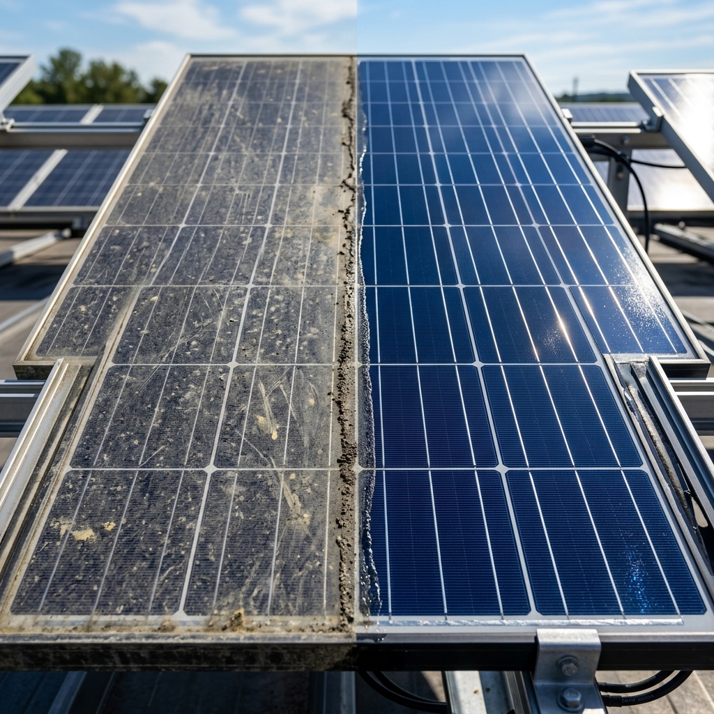Science of solar panel cleaning yielding results in Billingham
