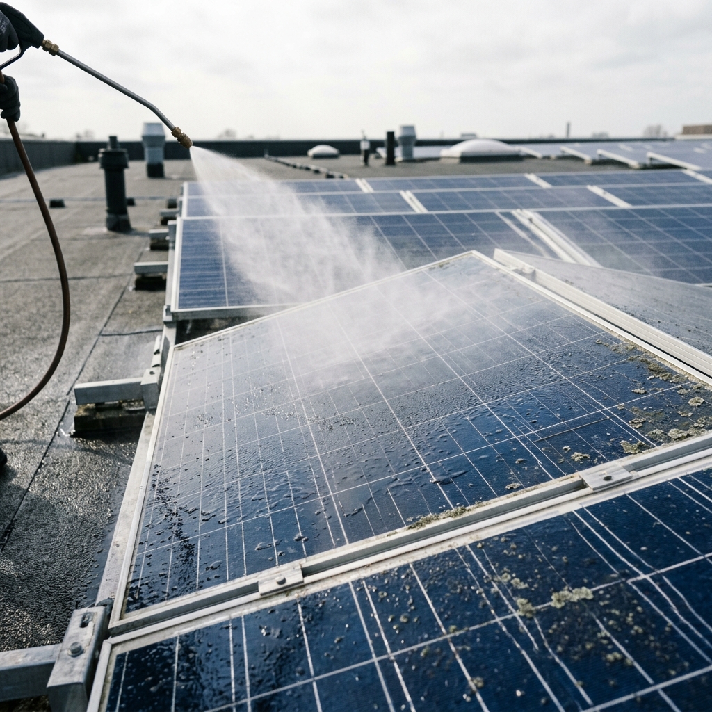 Pure water saturation mapping on solar panels in Billingham